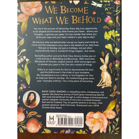 "Beholding And Becoming: The Art Of Everyday Worship" Hardback By Ruth Chou Simo - Picture 7 of 7
